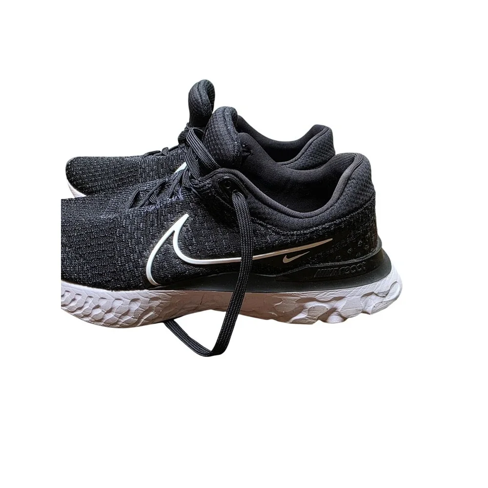Nike React Infinity Run Flyknit 3 FK Size 9 Black White Running Women Shoe Sneak